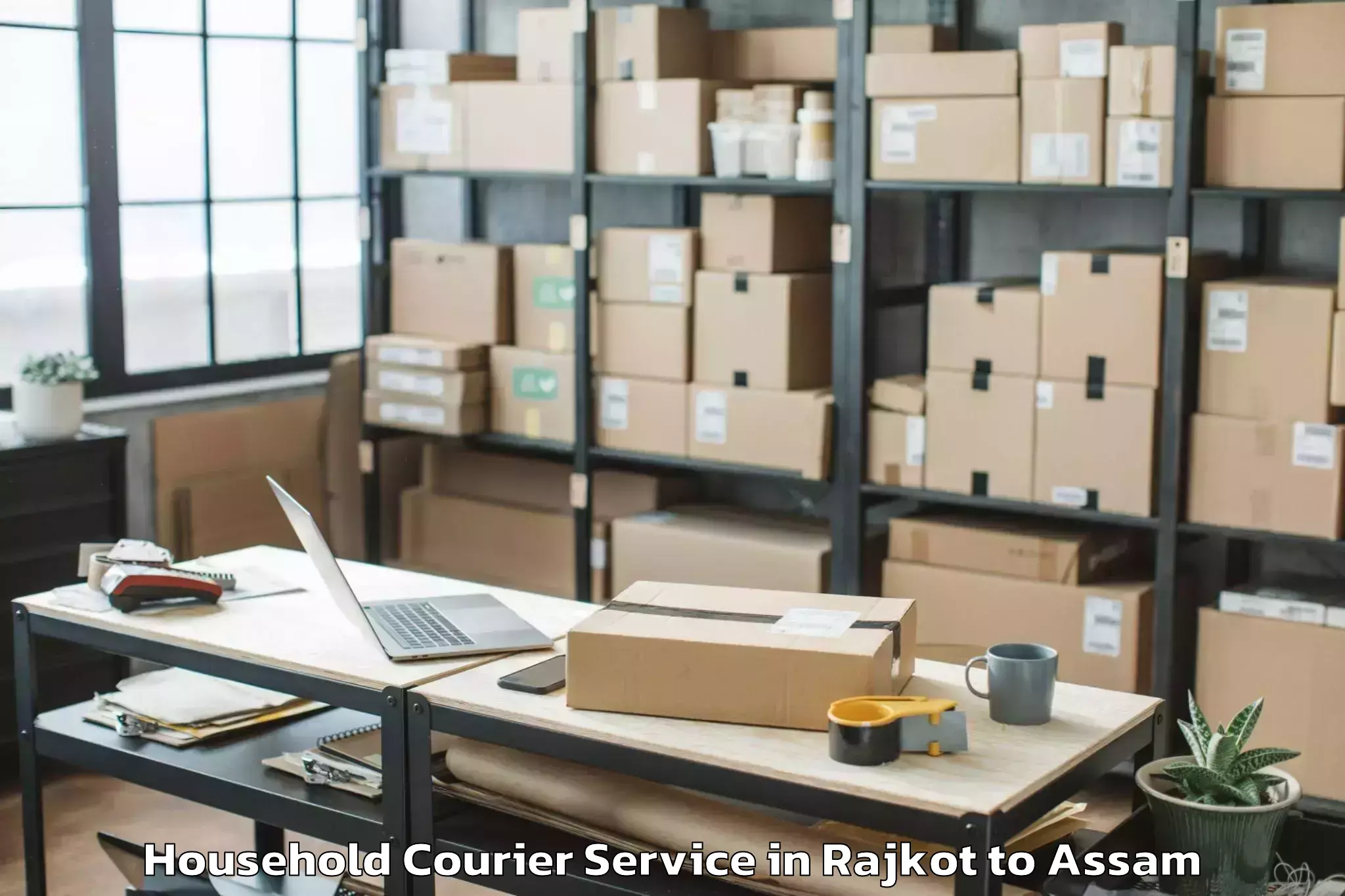 Book Rajkot to Bongkhar Household Courier